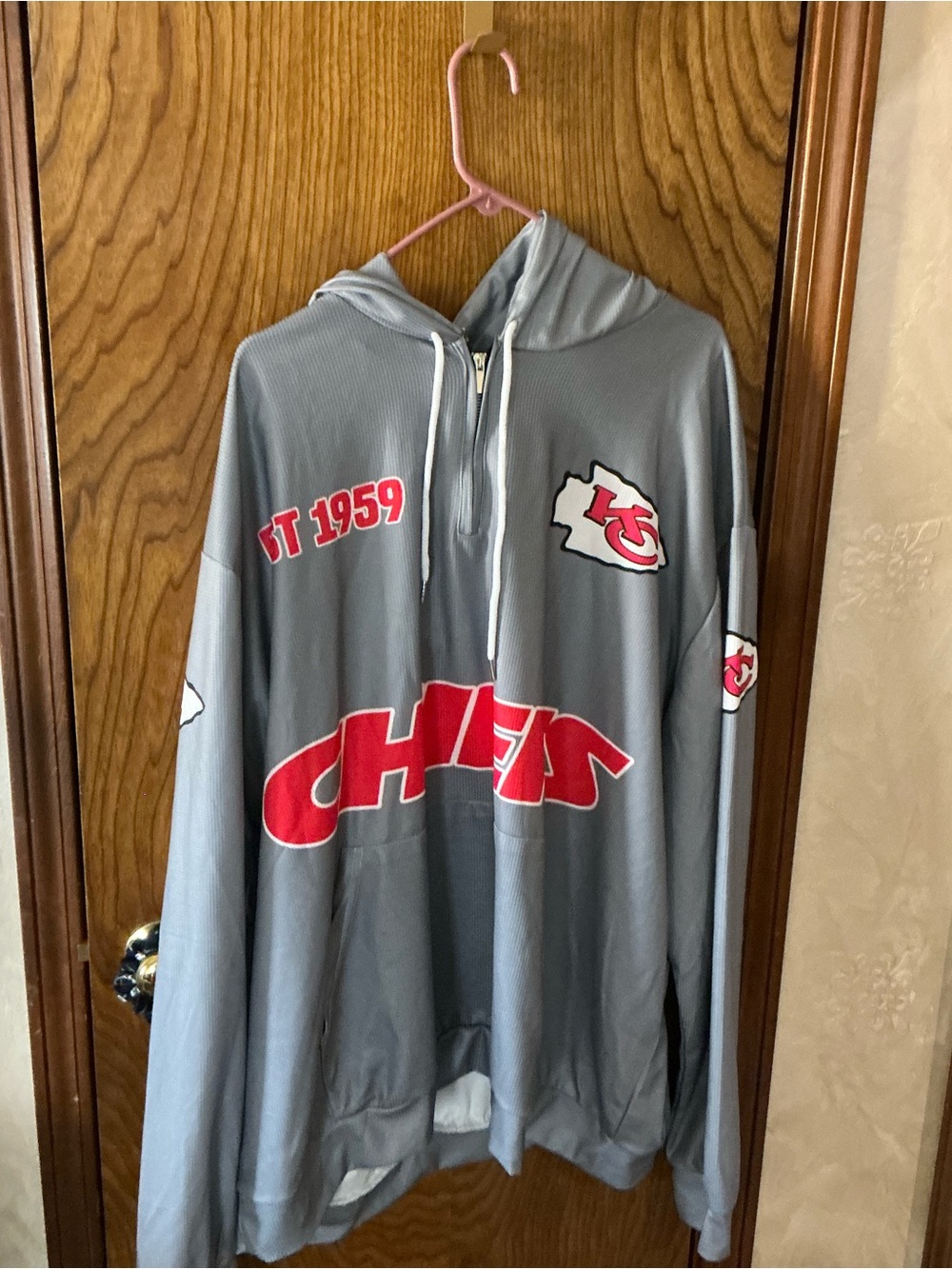 Kansas City Chiefs Gray Pullover Hoodie Sweatshirt